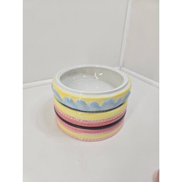 Pat-A-Cake 3 Tiered Ceramic Box Merry Go Round Cupcake Lid Storage Decor - Picture 9 of 10